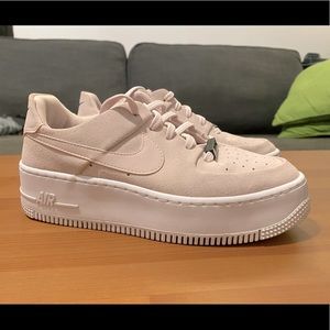 W AF1 Sage Low • Barely Rose/ Barely Rose-White